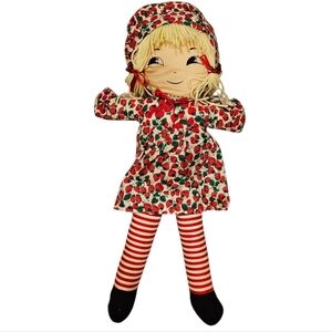 Vintage VTG Strawberry Shortcake Rag Doll 20" GANZ Bros